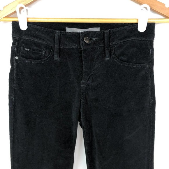 Joe's Jeans Chelsea Ankle Corduroy Pants Low Rise Black Skinny Stretch Crop 24 - Picture 3 of 8